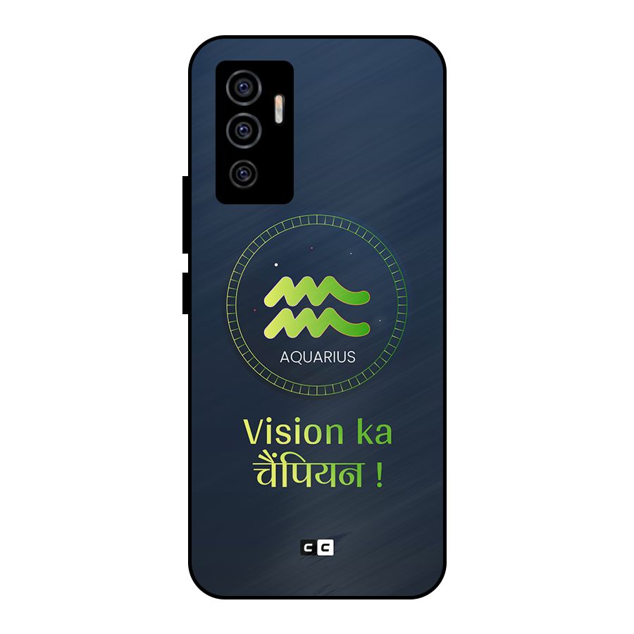 Aquarius Vision Metal Back Case for Vivo V23e