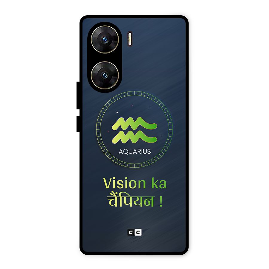 Aquarius Vision Metal Back Case for Vivo V29e