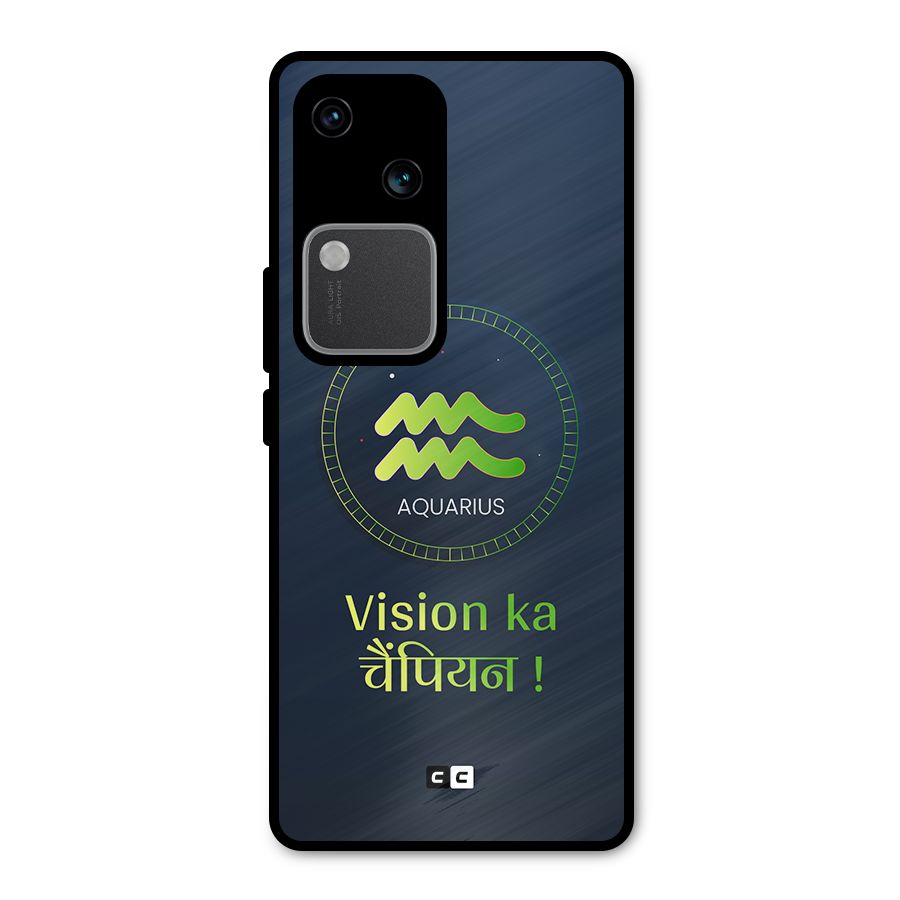 Aquarius Vision Metal Back Case for Vivo V30