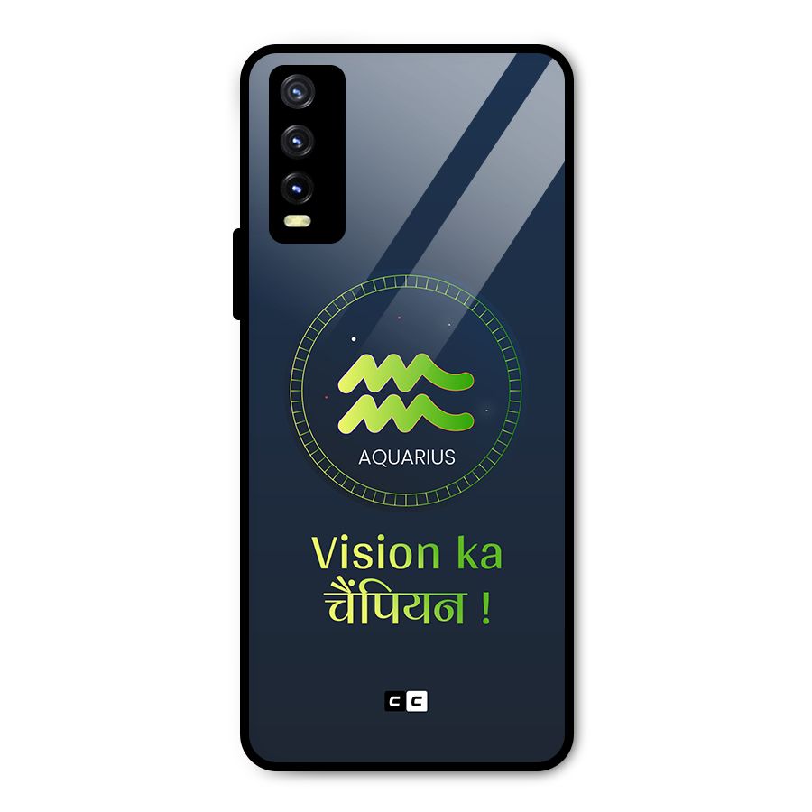 Aquarius Vision Metal Back Case for Vivo Y20