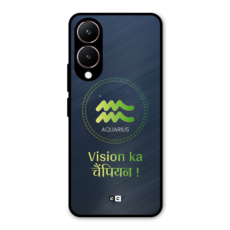 Aquarius Vision Metal Back Case for Vivo Y28