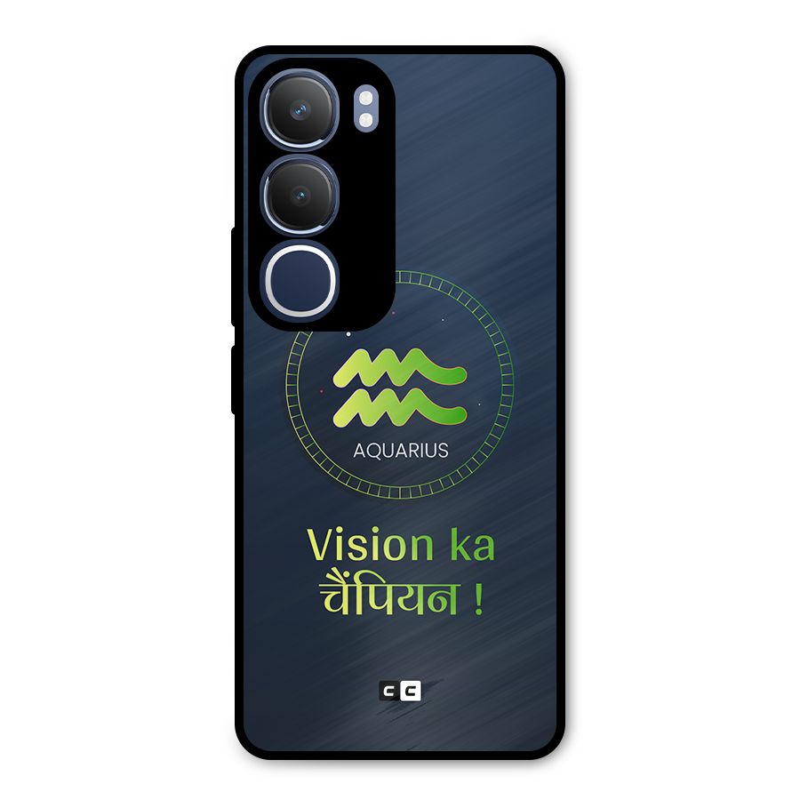 Aquarius Vision Metal Back Case for Vivo Y29