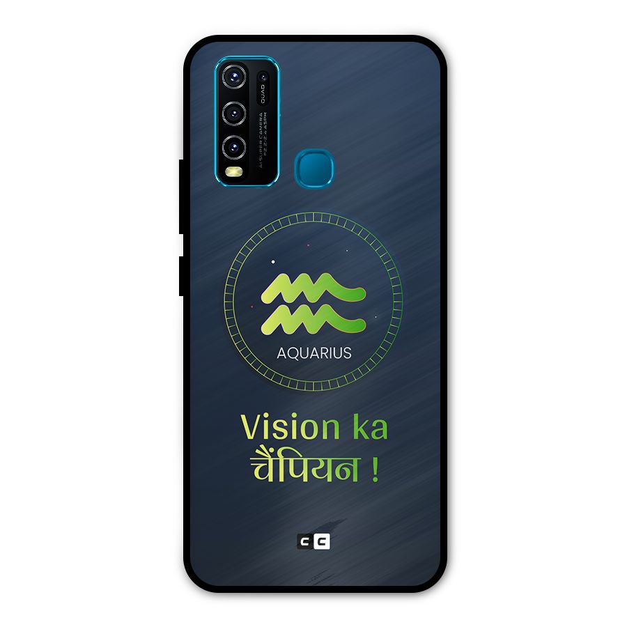 Aquarius Vision Metal Back Case for Vivo Y50