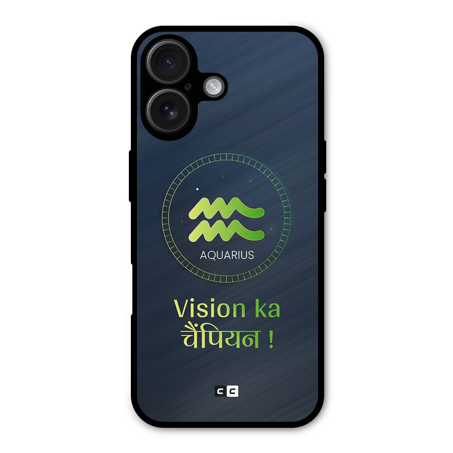 Aquarius Vision Metal Back Case for iPhone 16