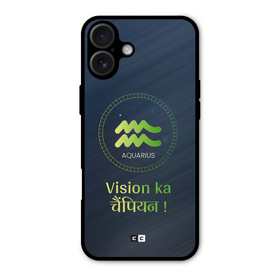 Aquarius Vision Metal Back Case for iPhone 16 Plus