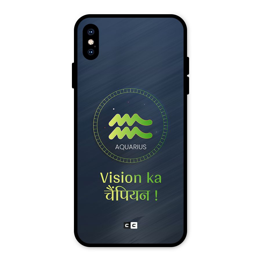 Aquarius Vision Metal Back Case for iPhone XS Max