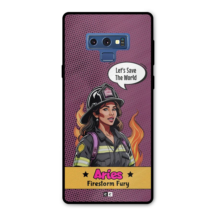 Aries Fury Metal Back Case for Galaxy Note 9