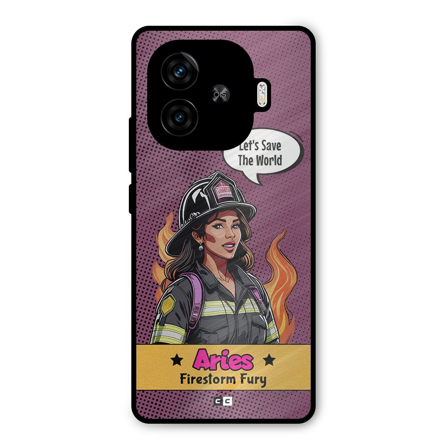 Aries Fury Metal Back Case for iQOO Z9 Turbo