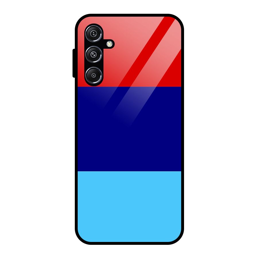 Armed Forces Stripes Glass Back Case for Galaxy M34 5G