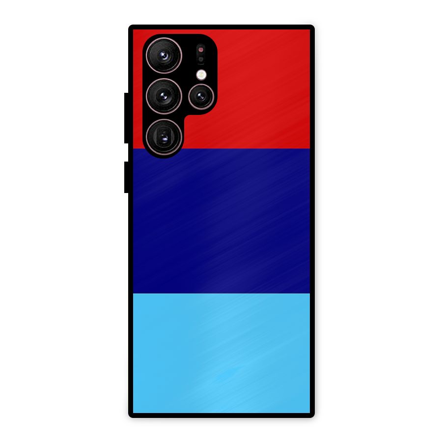 Armed Forces Stripes Metal Back Case for Galaxy S22 Ultra 5G