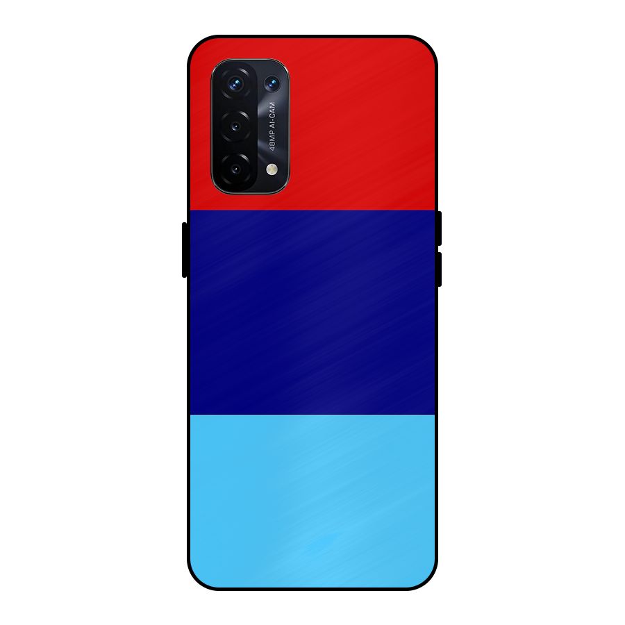 Armed Forces Stripes Metal Back Case for Oppo A74 5G