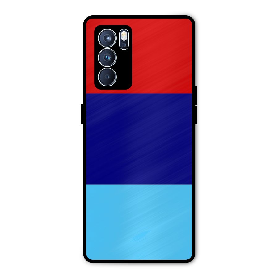 Armed Forces Stripes Metal Back Case for Oppo Reno6 Pro 5G