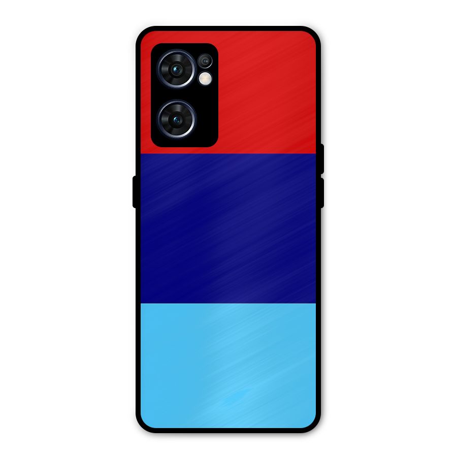 Armed Forces Stripes Metal Back Case for Oppo Reno7 5G