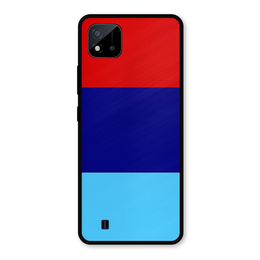 Armed Forces Stripes Metal Back Case for Realme C11 2021