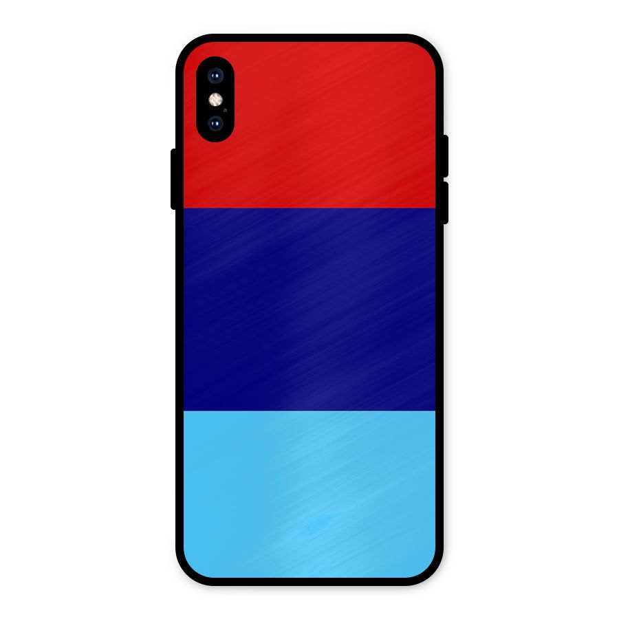 Armed Forces Stripes Metal Back Case for iPhone XS Max