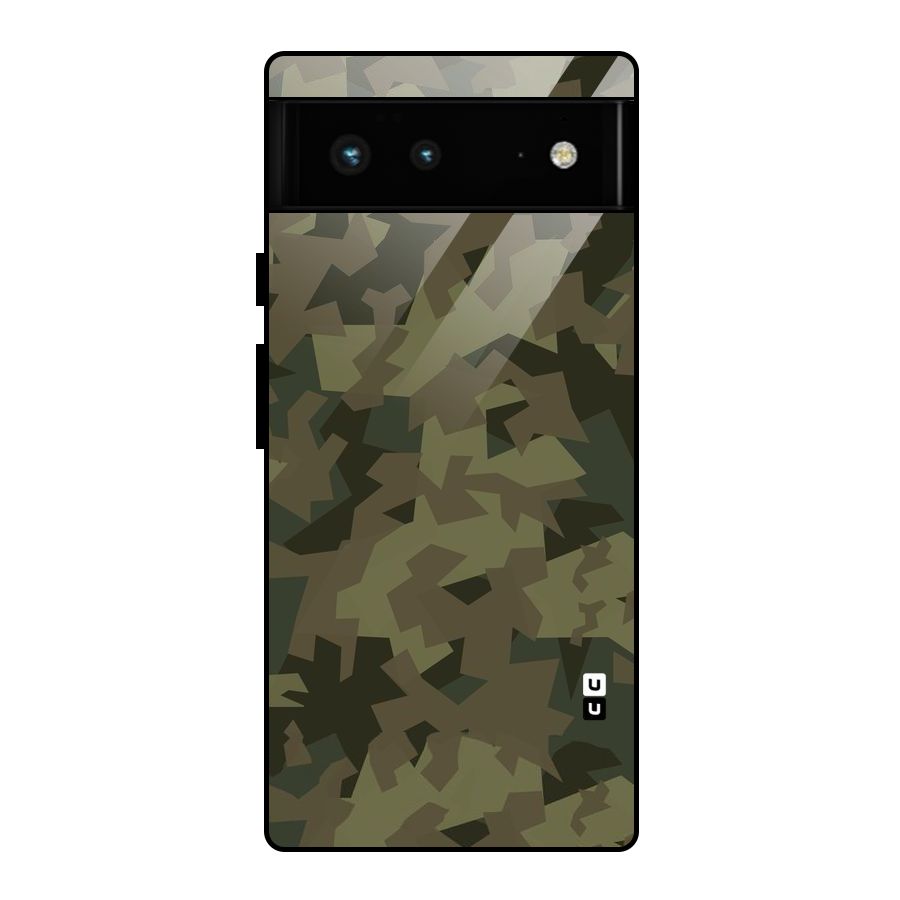 Army Abstract Glass Back Case for Google Pixel 6