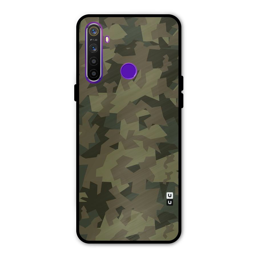 Army Abstract Glass Back Case for Realme 5s