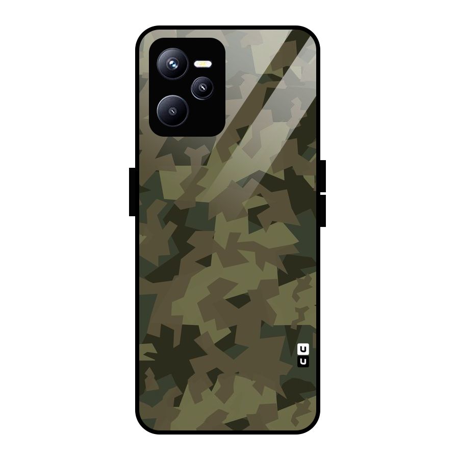 Army Abstract Glass Back Case for Realme C35