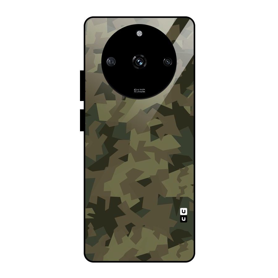 Army Abstract Glass Back Case for Realme Narzo 60 5G