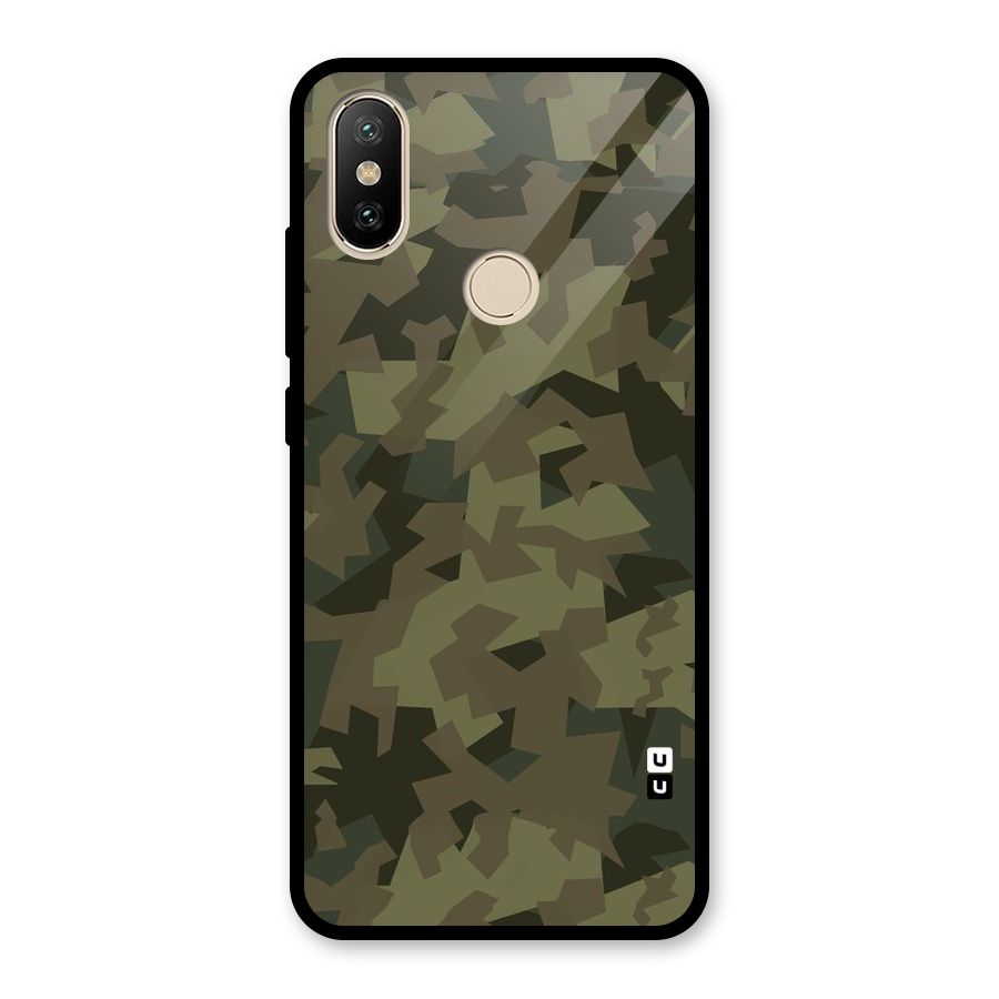 Army Abstract Glass Back Case for Redmi A2
