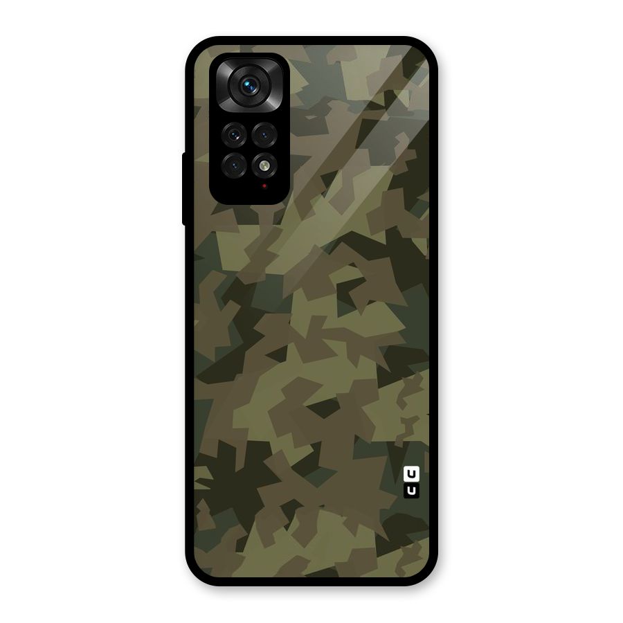 Army Abstract Glass Back Case for Redmi Note 11S