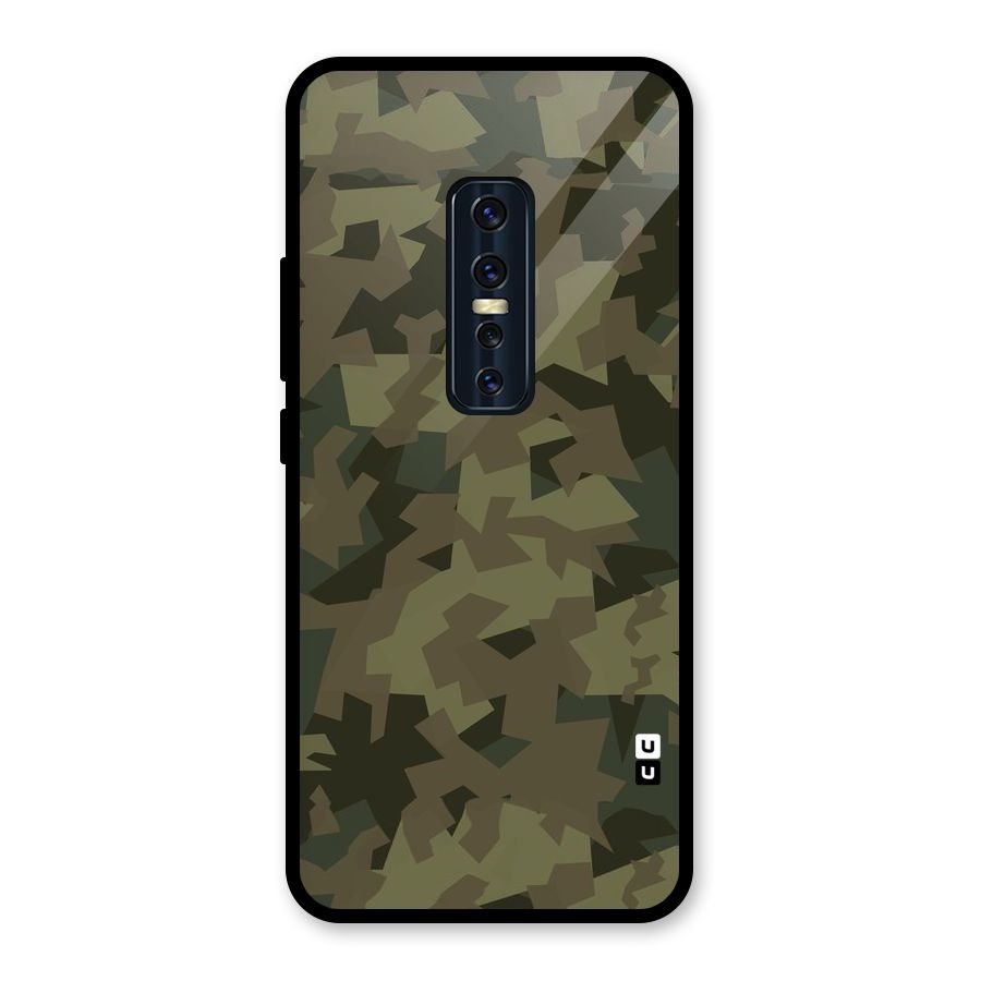 Army Abstract Glass Back Case for Vivo V17 Pro