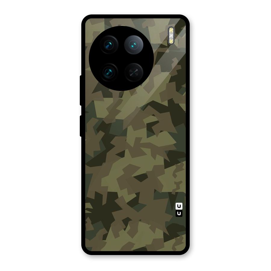 Army Abstract Glass Back Case for Vivo X90 Pro