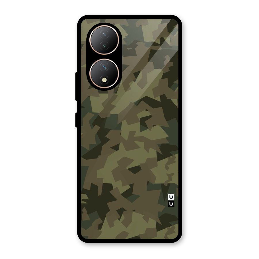 Army Abstract Glass Back Case for Vivo Y100A