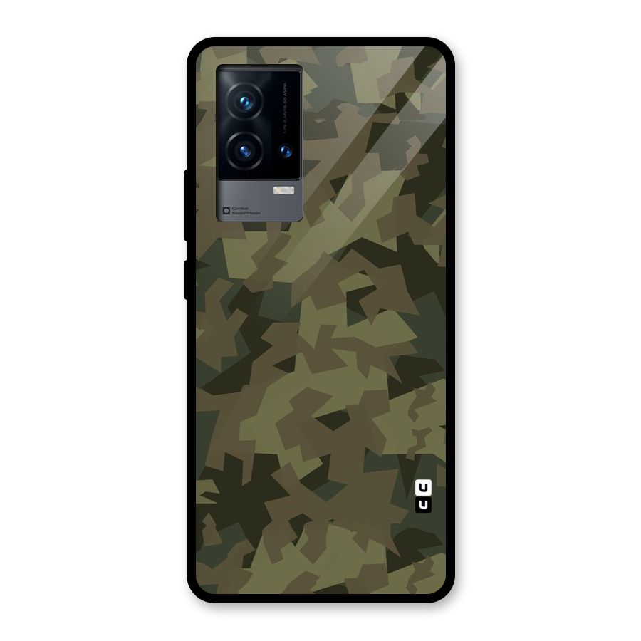 Army Abstract Glass Back Case for iQOO 9 5G