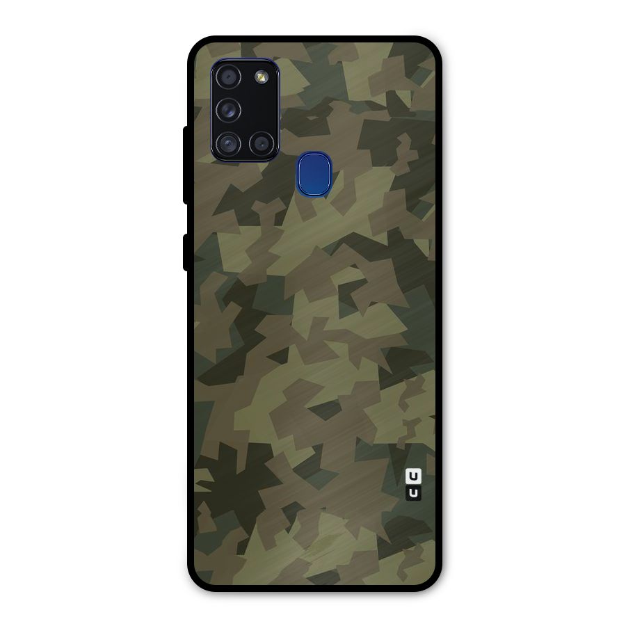 Army Abstract Metal Back Case for Galaxy A21s