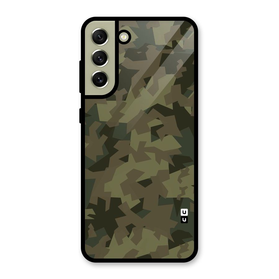 Army Abstract Metal Back Case for Galaxy S21 FE 5G (2023)