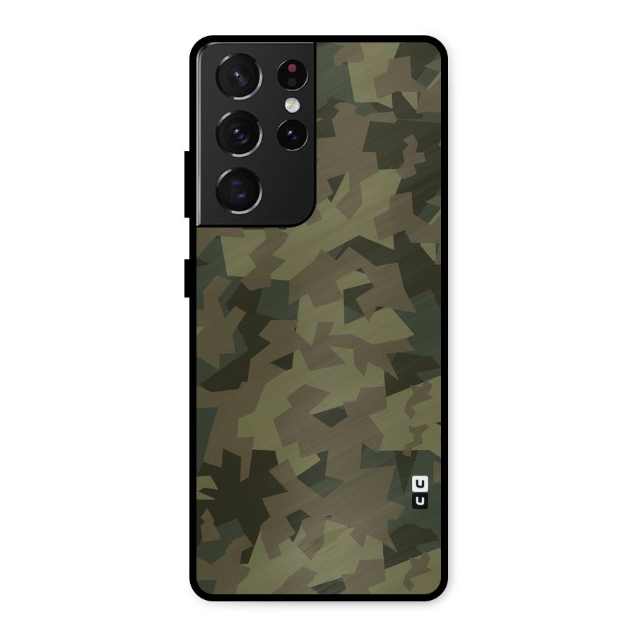 Army Abstract Metal Back Case for Galaxy S21 Ultra 5G