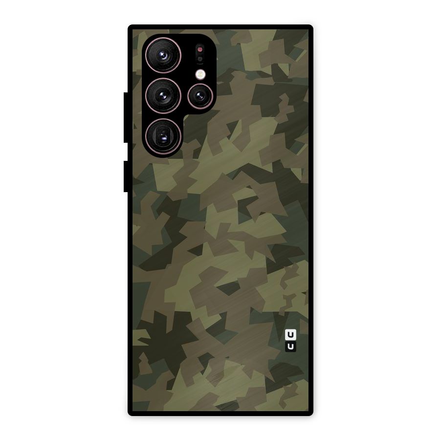 Army Abstract Metal Back Case for Galaxy S22 Ultra 5G