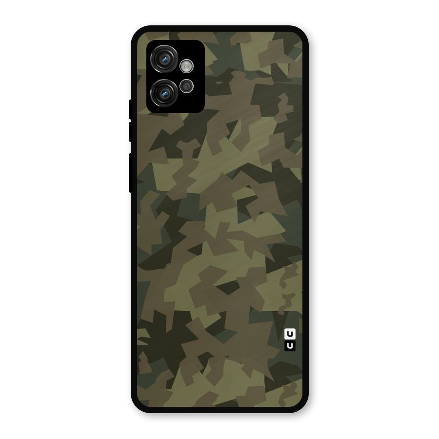 Army Abstract Metal Back Case for Moto G32