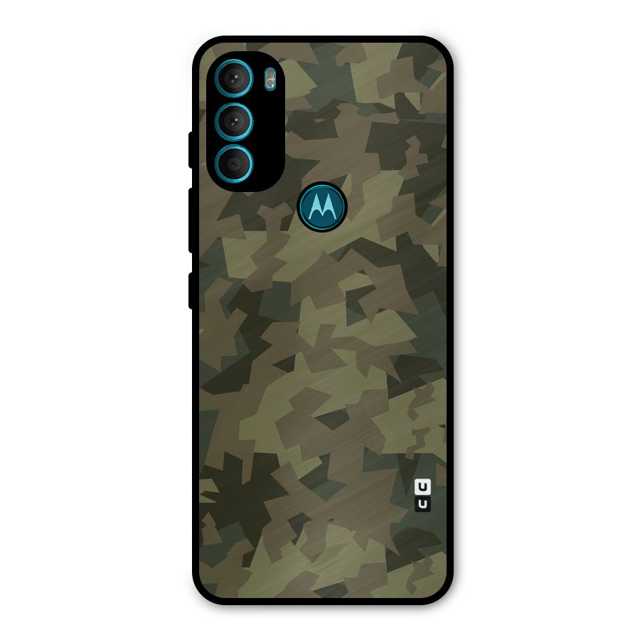 Army Abstract Metal Back Case for Moto G71 5G