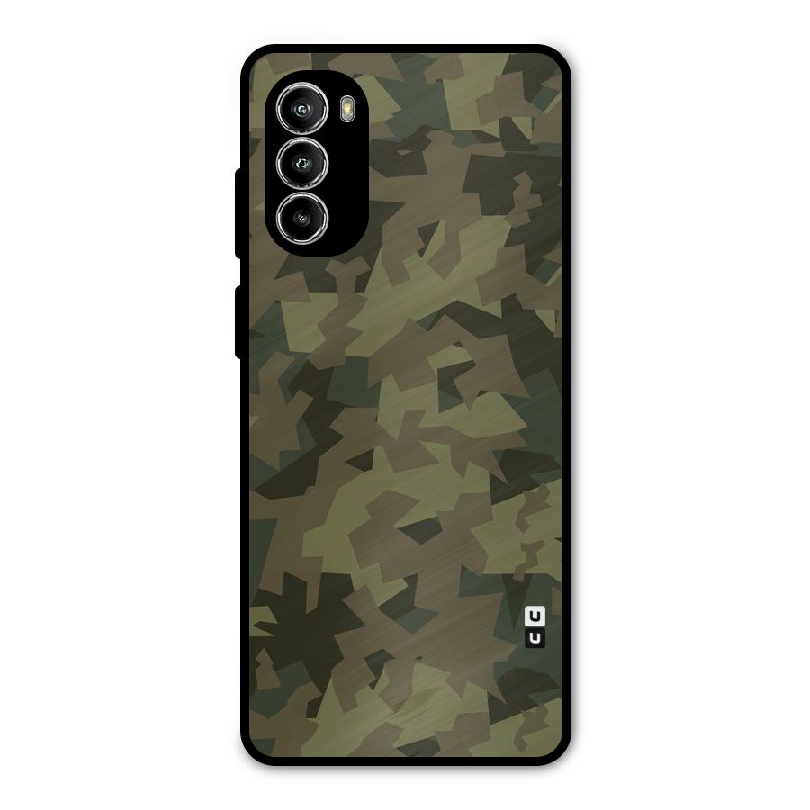 Army Abstract Metal Back Case for Moto G82