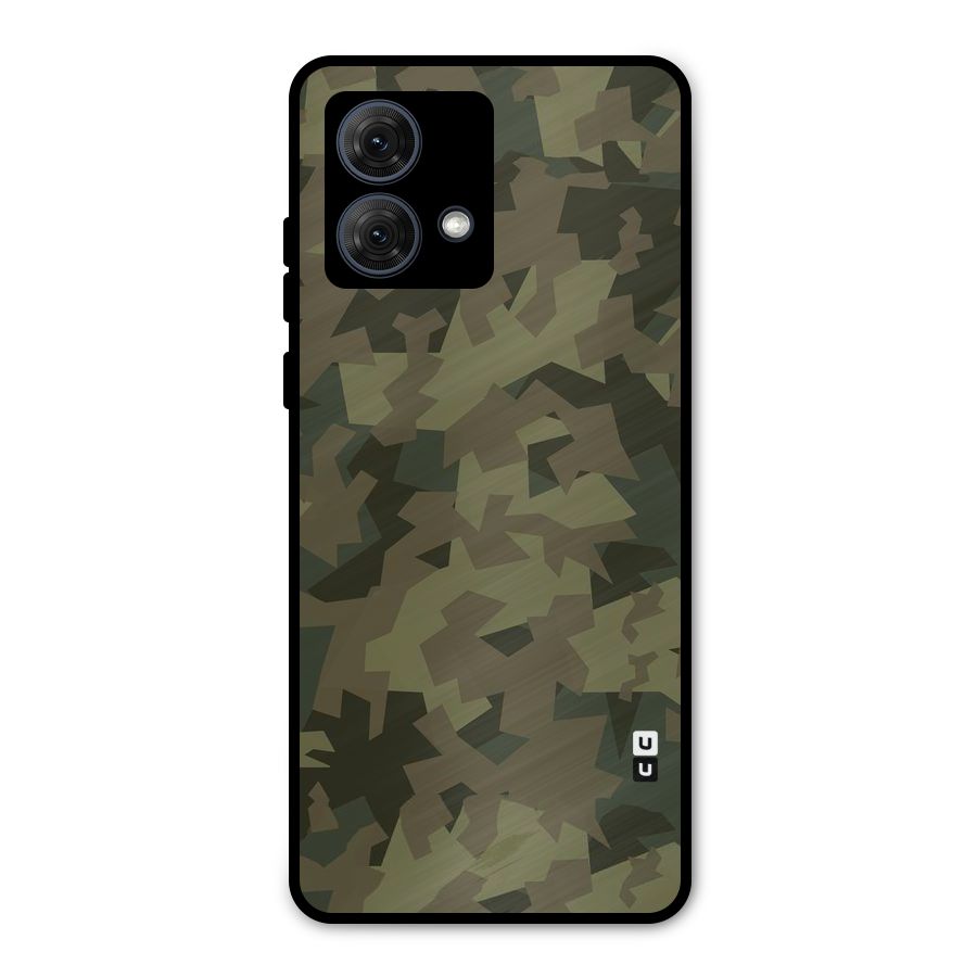 Army Abstract Metal Back Case for Moto G84