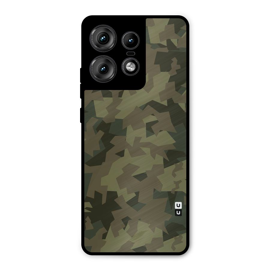 Army Abstract Metal Back Case for Motorola Edge 50 Pro