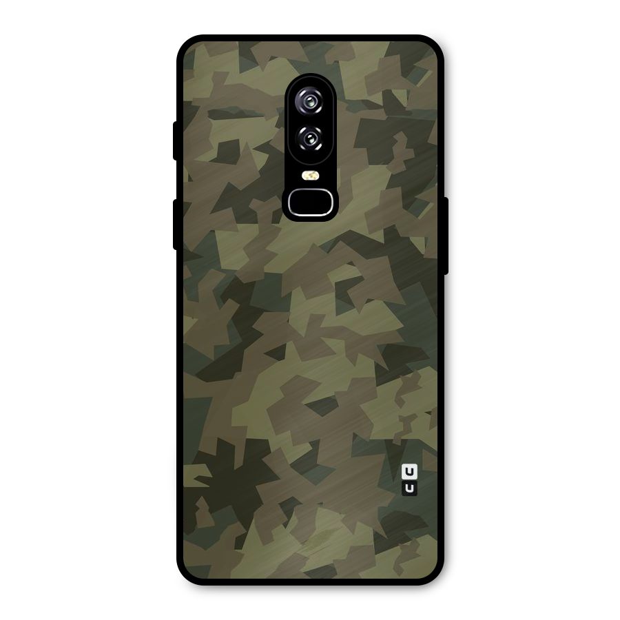 Army Abstract Metal Back Case for OnePlus 6