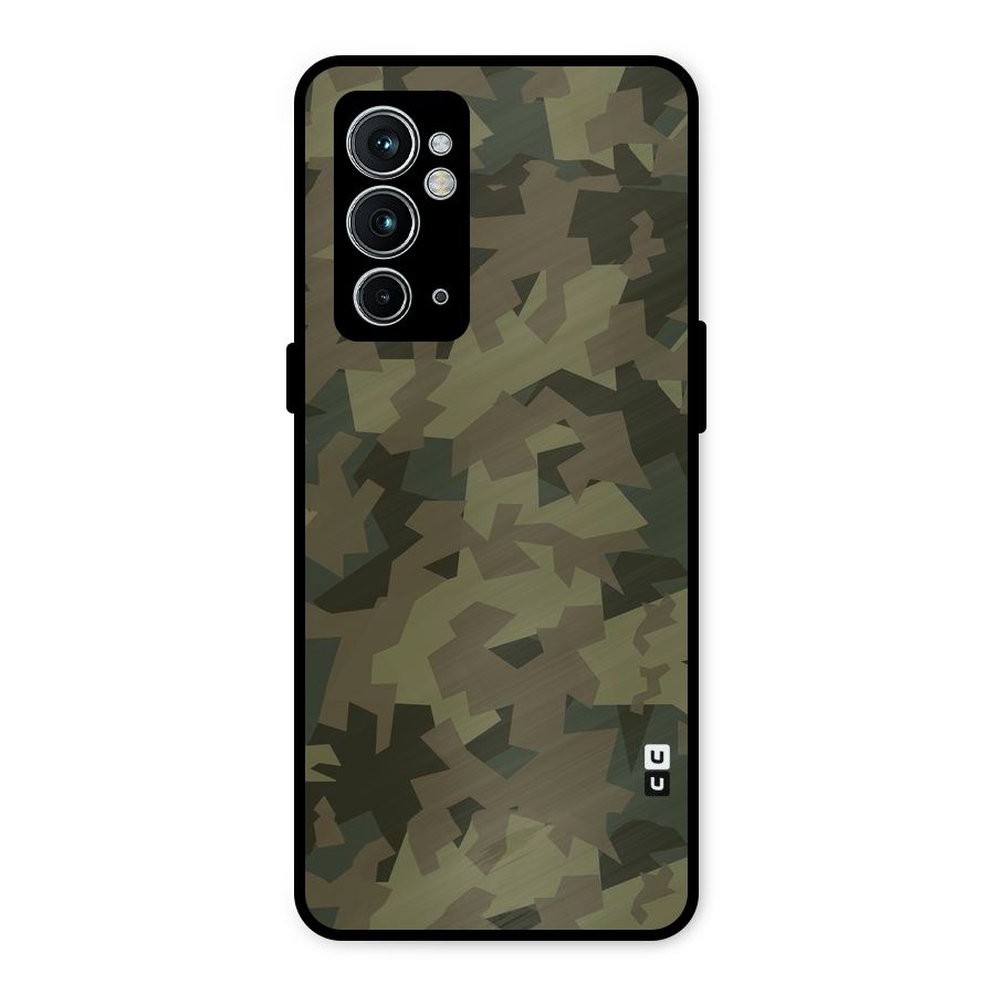 Army Abstract Metal Back Case for OnePlus 9RT 5G