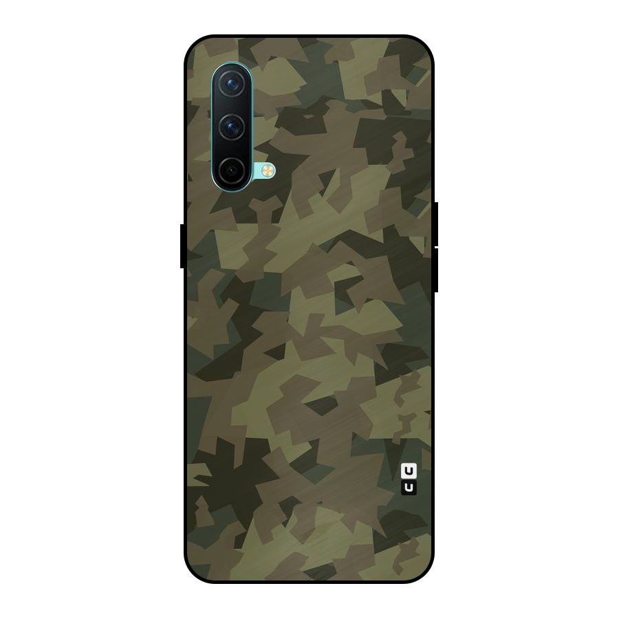 Army Abstract Metal Back Case for OnePlus Nord CE 5G