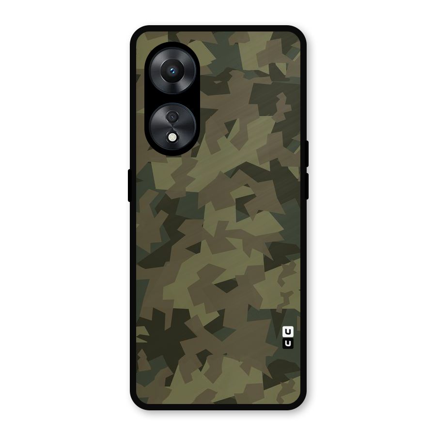 Army Abstract Metal Back Case for Oppo A78