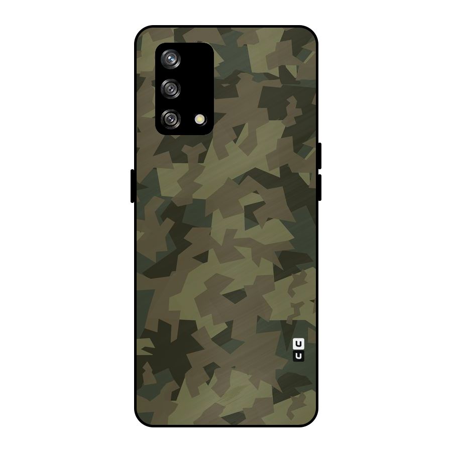 Army Abstract Metal Back Case for Oppo F19