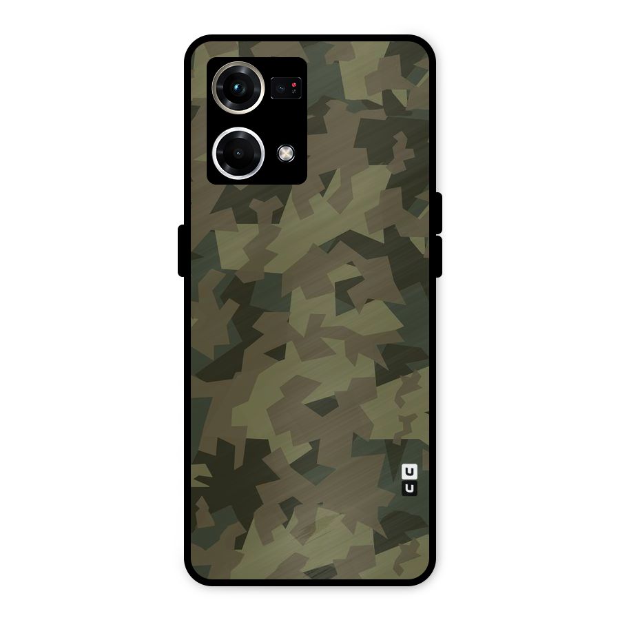 Army Abstract Metal Back Case for Oppo F21s Pro 4G