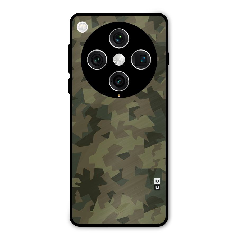 Army Abstract Metal Back Case for Oppo Find X8 Pro