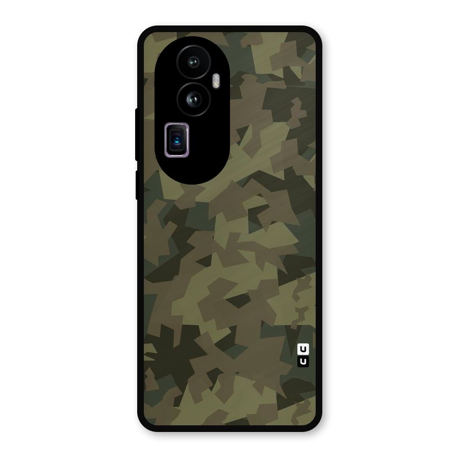 Army Abstract Metal Back Case for Oppo Reno10 Pro Plus