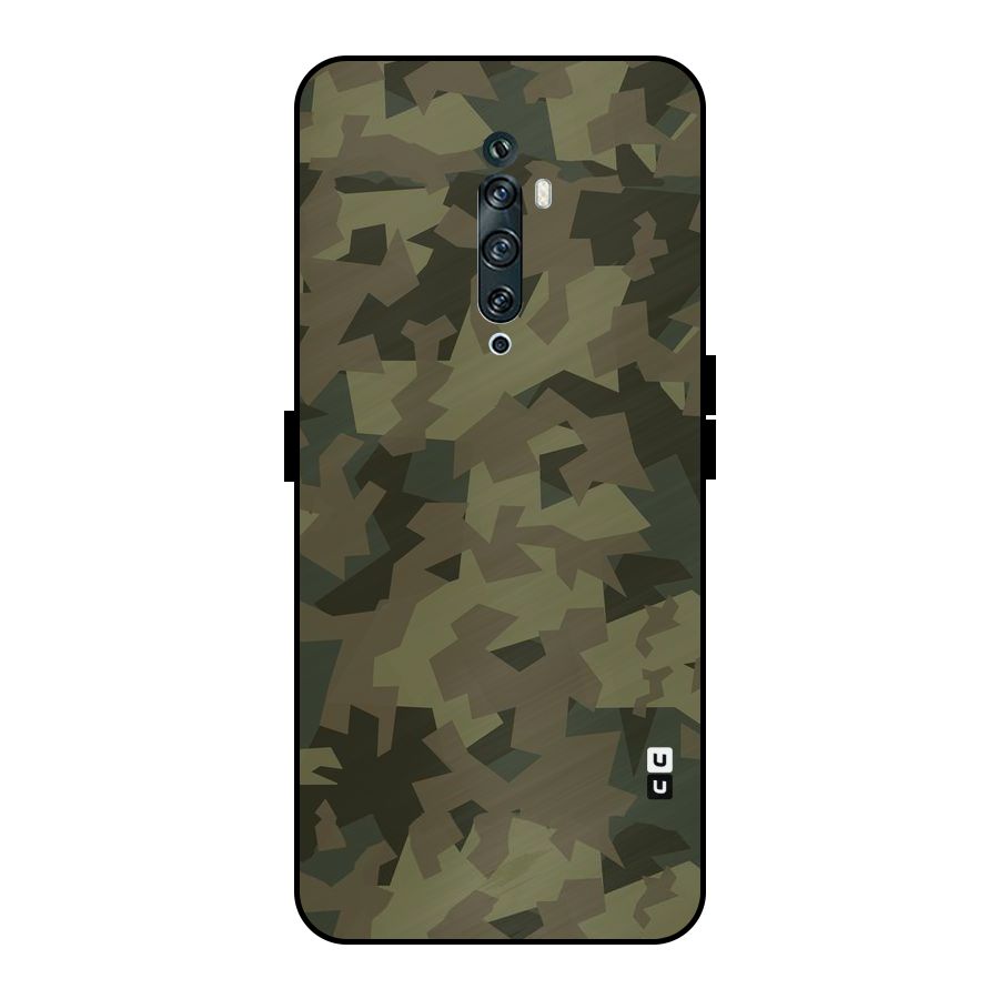 Army Abstract Metal Back Case for Oppo Reno2 Z