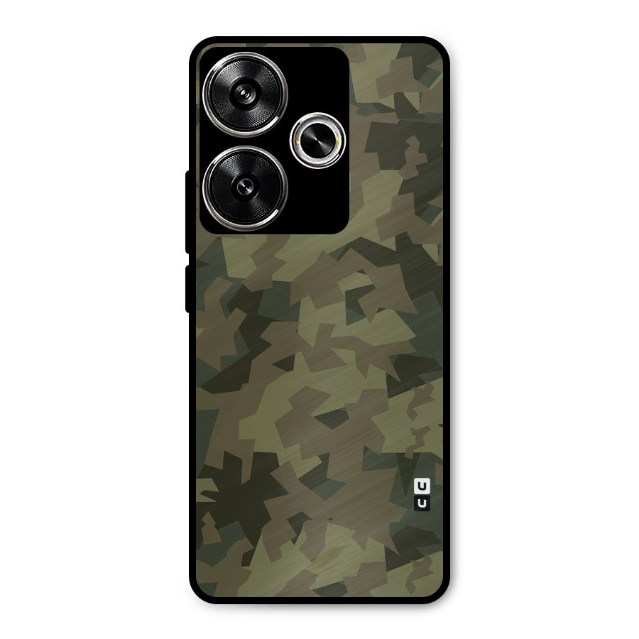 Army Abstract Metal Back Case for Poco F6