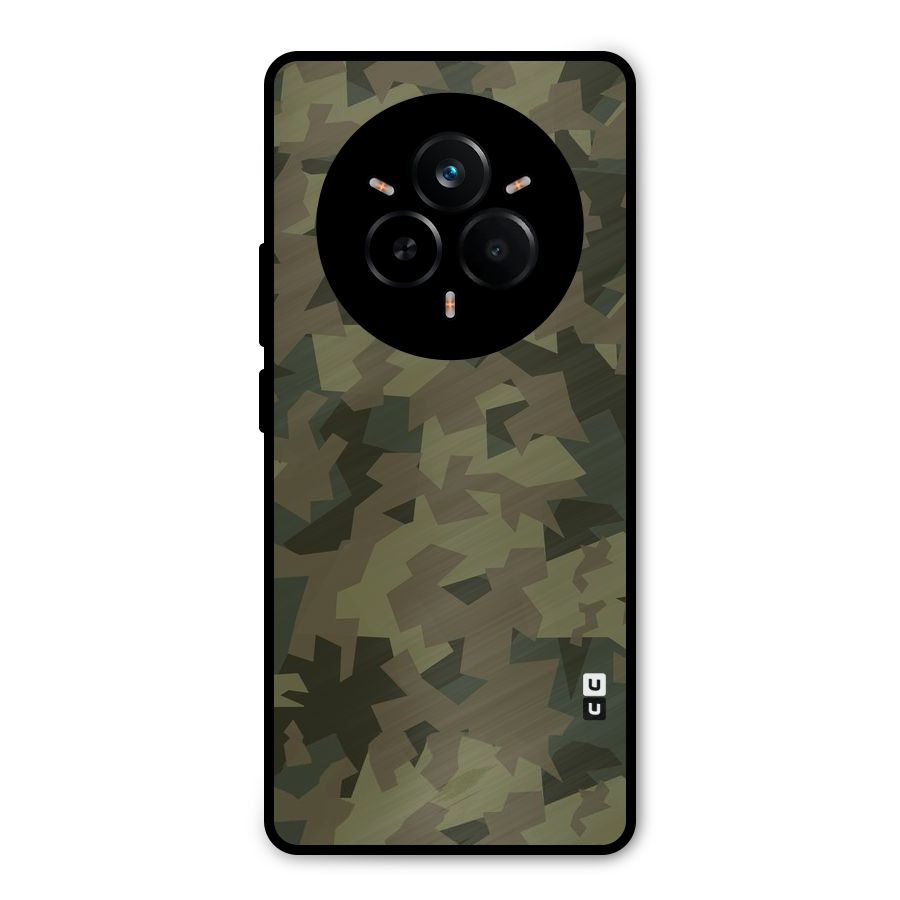 Army Abstract Metal Back Case for Realme 14 Pro