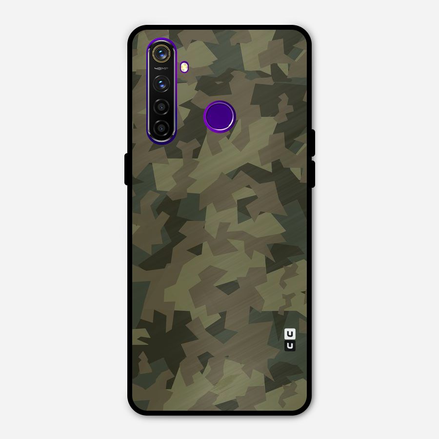 Army Abstract Metal Back Case for Realme 5 Pro